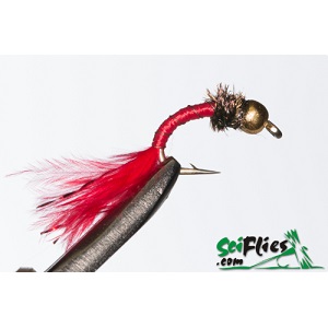 Beaded Bloodworm Red #12 (6 pack)